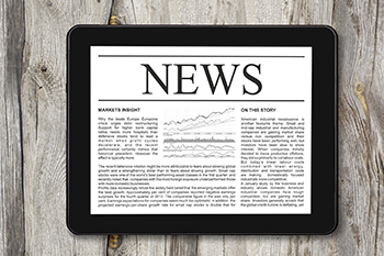 Tablet computer with business news